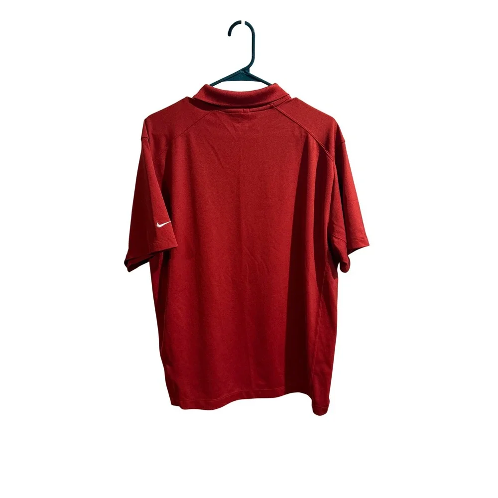 Nike‎ Golf Tour Performance Dri-FIT Red Polo Shirt Men's Large - Picture 2 of 4
